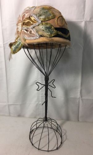 Vintage Victorian Heavy Wire Hat Stand Primitive Hat Rack