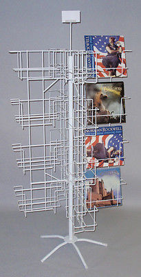 32 Pocket Literature Floor Display Rack Books Calendars Prints 11x14 Spinner USA