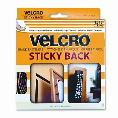 Sticky-Back VELCRO Brand Fastener Tape With Dispenser, 3/4 X 15 Ft. Roll