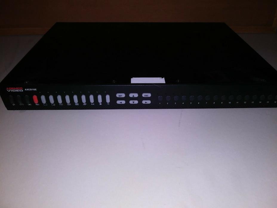 ADEMCO AXMD16E 16 CHANNEL BLACK & WHITE MULTIPLEXER / tested power up only.