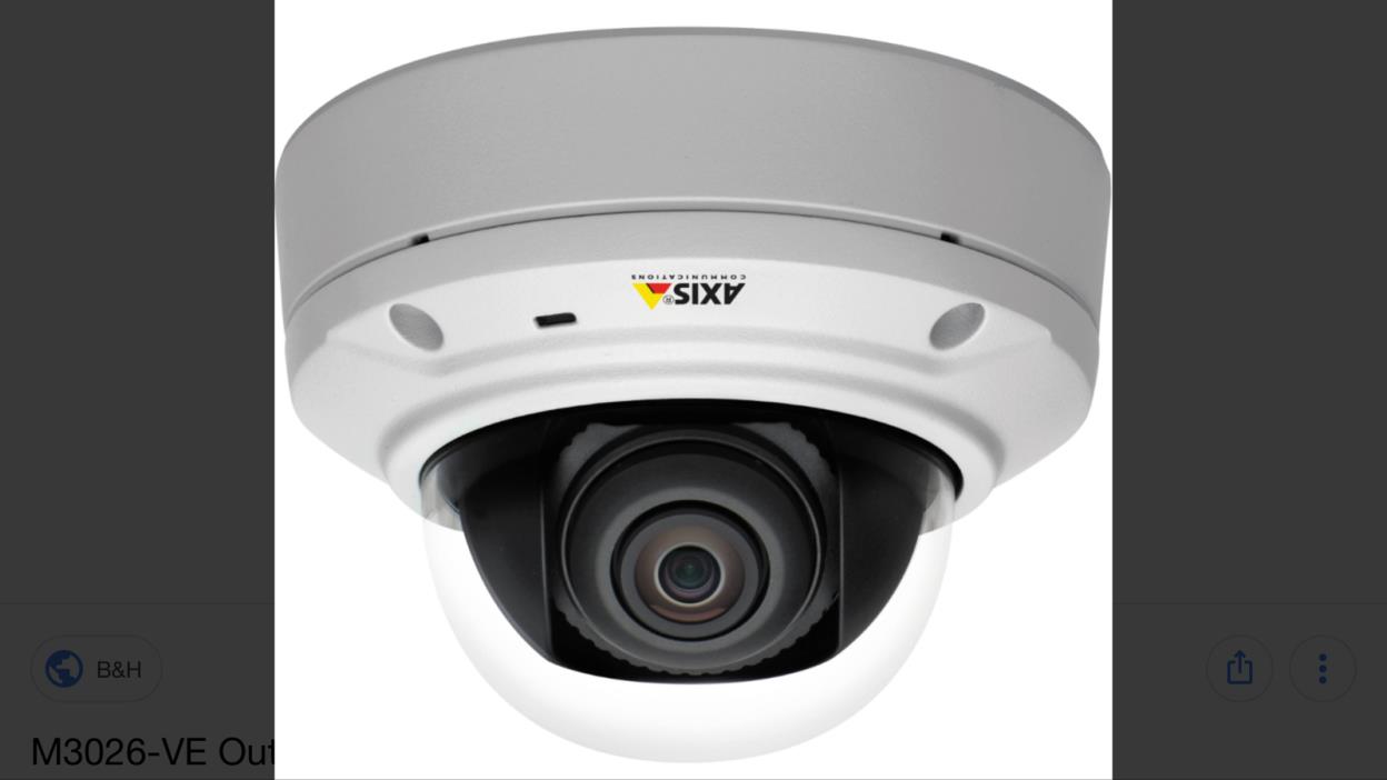 NEW AXIS M3026-VE 3MP 1080P OUTDOOR D/N IP CAMERA MPN:0547-001 SEALED BOX