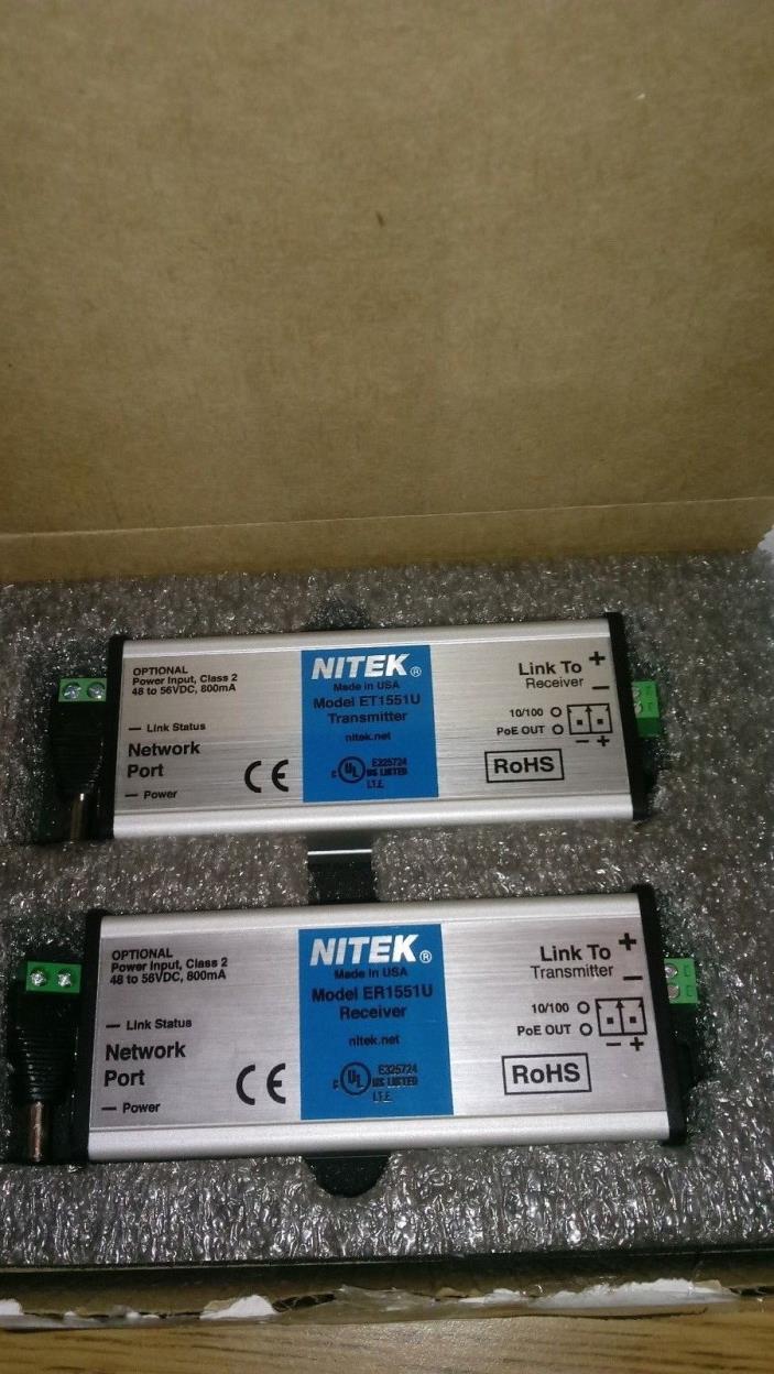 Nitek EL1551U set for Ethernet two-wire extenders