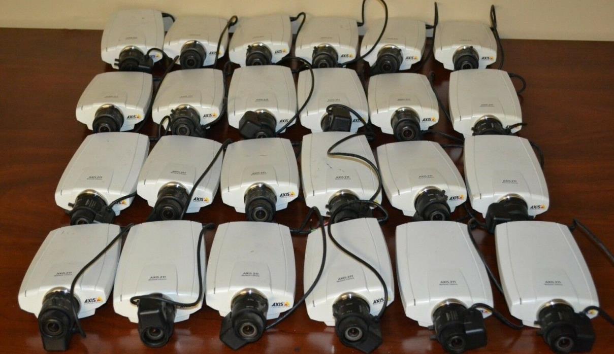 Lot of 24 - AXIS 211 Network IP Surveillance Security Cameras