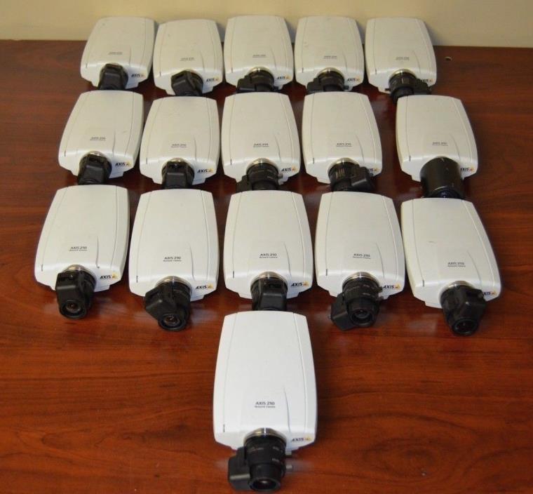 Lot of 16 - AXIS 210 Network IP Surveillance Security Cameras