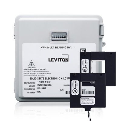 Leviton MO240-1W Outdoor Surface Mount Mechanical Counter 120/208/240V 2P3W 1...