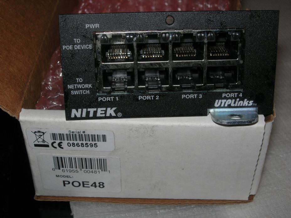 Nitek POE48 UTPLinks Power Ethernet Card UTP Links POE 48