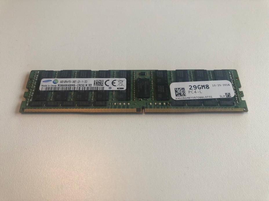 M386A8K40BMB-CRC SAMSUNG 64GB (1X64GB) 4DRX4 PC4-2400T DDR4 Server Memory....