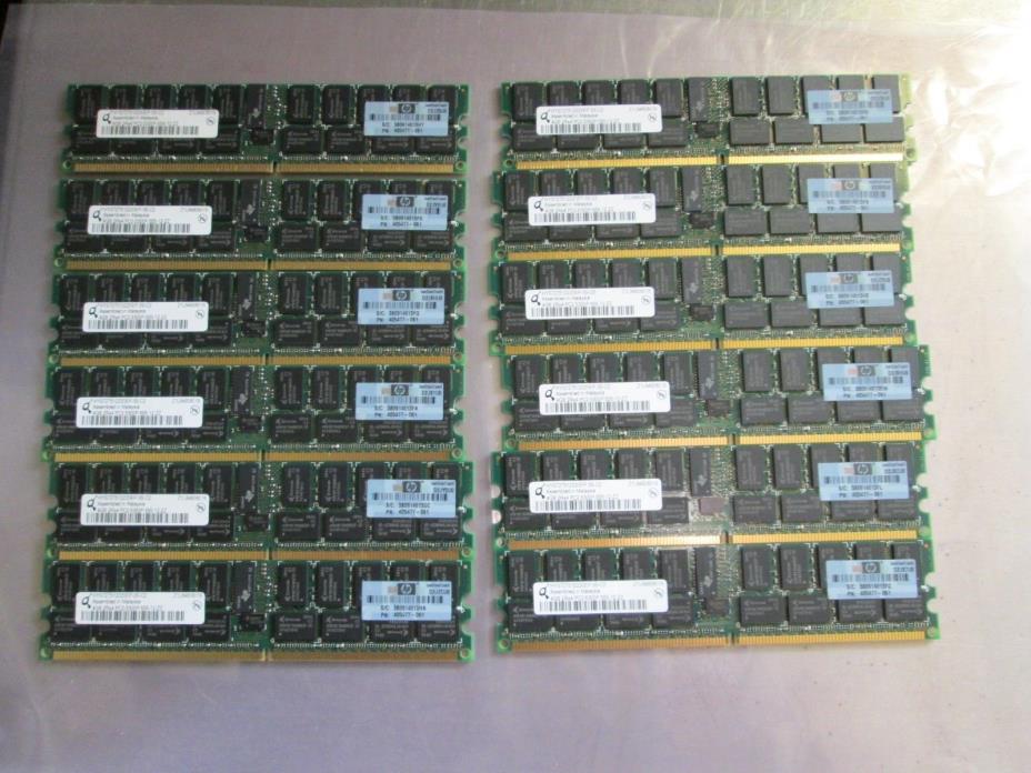 LOT OF 12 Qimonda 4GB 2Rx4 PC2-5300P HYS72T512220EP-3S-C2 Server memory 48 GB