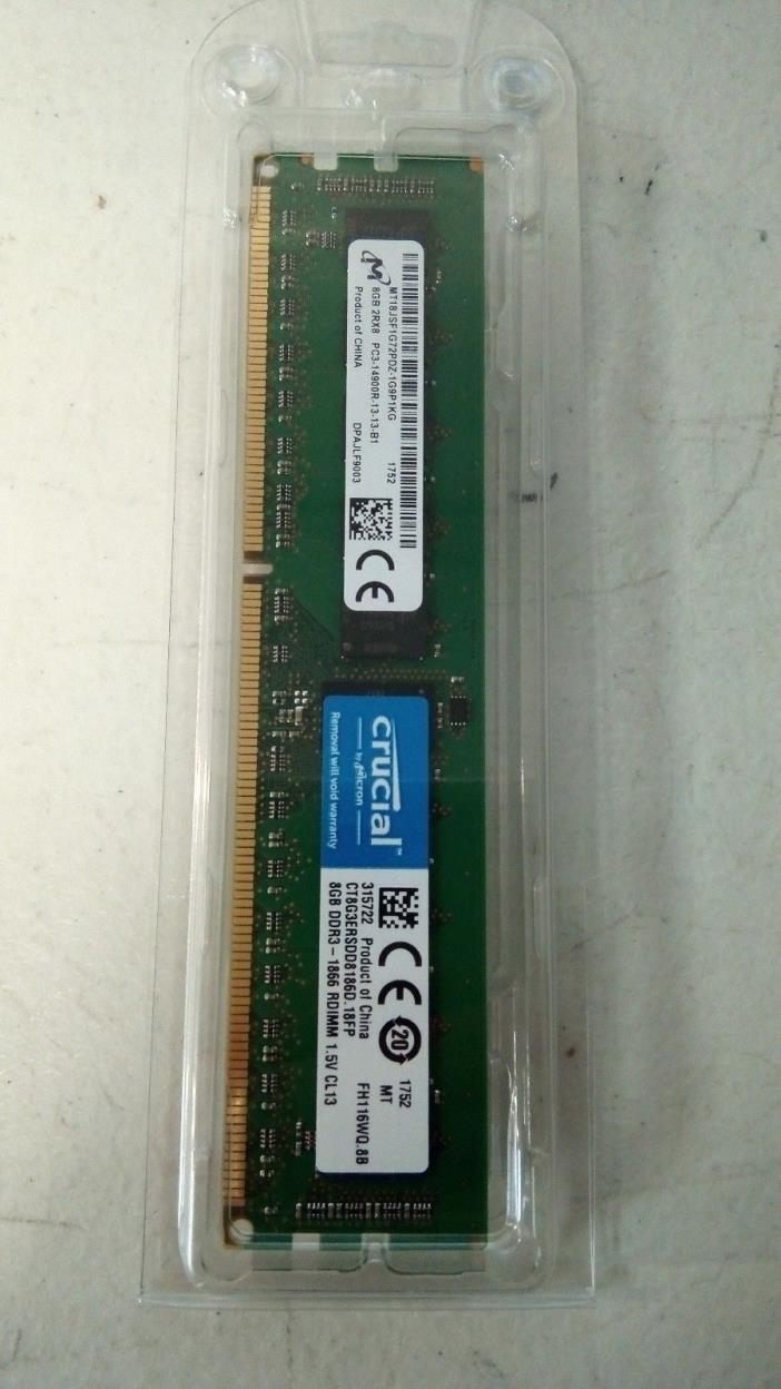Crucial Memory CT8G3ERSDD8186D 8GB DDR3 1866 ECC #EB4158-4161