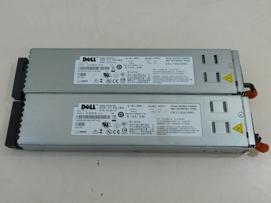 Lot of 2 Dell DM/N Z670P-00 670W PowerEdge Server power supply 7001080-Y100