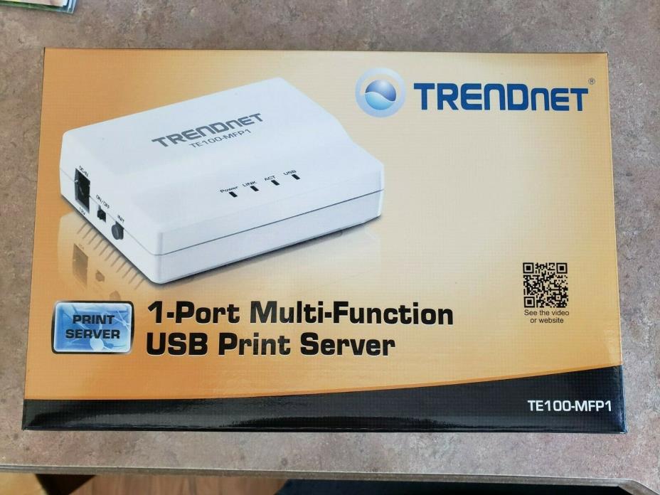 TRENDnet TE100-MFP1 Multi Function USB Print Server - 1 Port