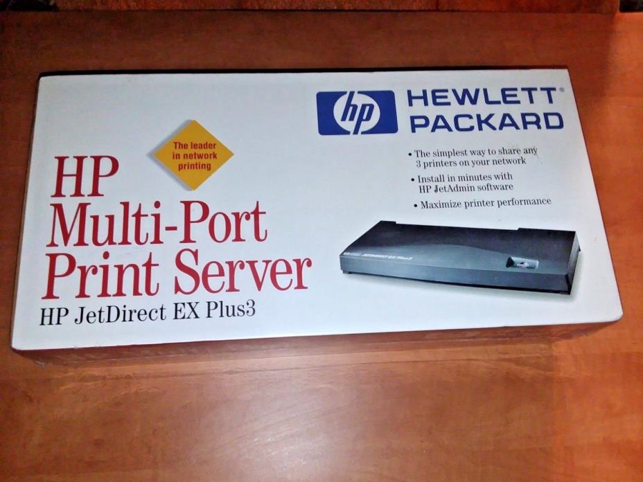 HP J2593A JetDirect EX Plus3 Multiport Print Server ~ NEW SEALED NIB ~