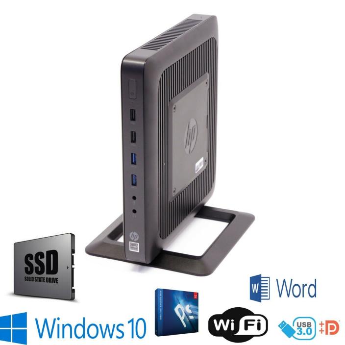 HP T620 Thin Client - Windows 10 Pro 1.5GHz 8GB RAM 128GB SSD Brix Mini USFF PC
