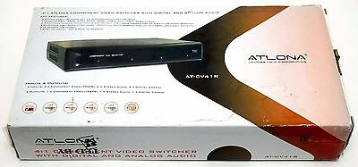 NEW Atlona AT-CV41R Component Video Switcher w/ IR Learning audio HDTV digital