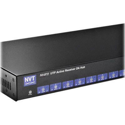 NVT NV-872 DigitalEQ 8-Channel Active Receiver Distribution Amplifier Hub - NEW!