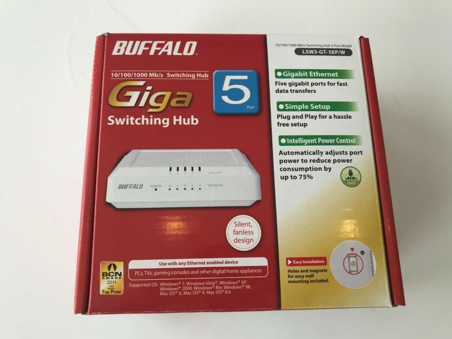 Buffalo Technology  (LSW3-GT-5EP/W) 5-Ports Switch
