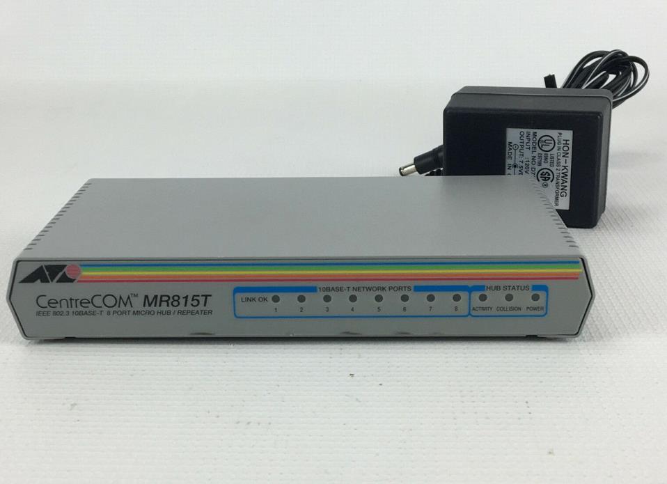 Allied Telesis Centre Com MR815T Micro Hub - 8 Ports with Power Supply