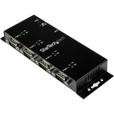 StarTech.com USB to Serial Adapter Hub - 4 Port - Industrial-Wall Mount-Din Rail
