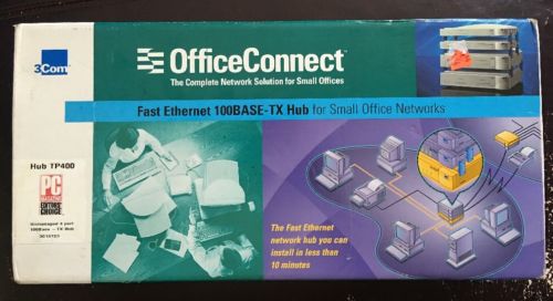 3Com Office Connect Ethernet 100BASE -TX Hub For Small Office Networks TP400 NEW