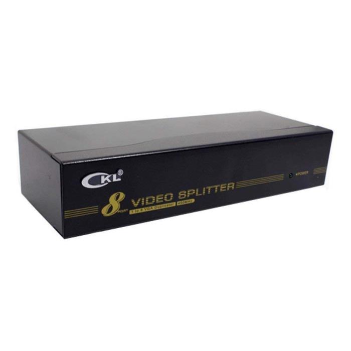 CKL 8 Port VGA Splitter 1x8 Video Distributor 2048x1536 450MHz Metal CKL-108A