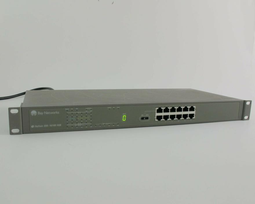 Nortel Bay Networks Baystack 250 10/100 Ethernet HUB 12 Ports