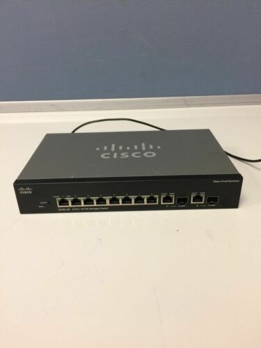 Cisco SRW208G-K9-NA SF302-08 8-Port 10 100 Managed Switch WORKING FREE SHIP noAC