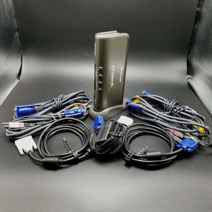 IOGEAR GCS1734 4 Port USB MiniView KVMP Switch w/ Peripheral Cords & Manual