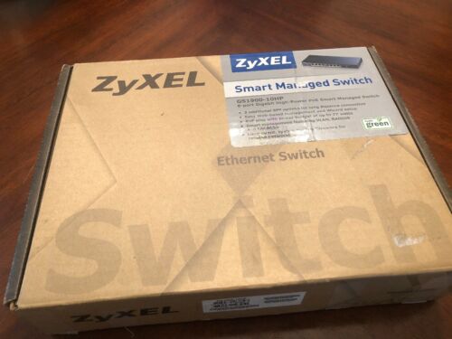 ZYXEL COMMUNICATIONS GS1900-10HP  - 8 PORT GBE POE+ WEB SWITCH W/2 SFP