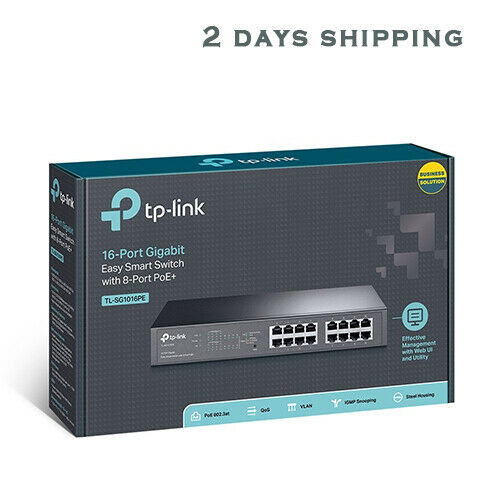 TP-Link 16-Port Gigabit PoE+ Easy Smart Managed Switch with 110W 8-PoE Ports
