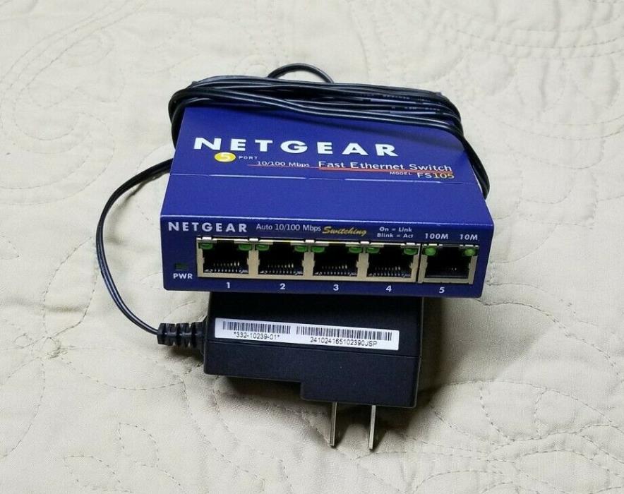 NETGEAR ProSafe FS105 10/100 5 Port Fast Ethernet Switch