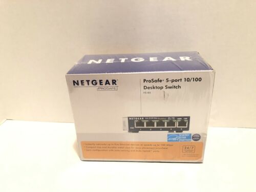 5-Port Gigabit Ethernet 10/100/1000Mbps Switch FS105 New Fast Ethernet NETGEAR
