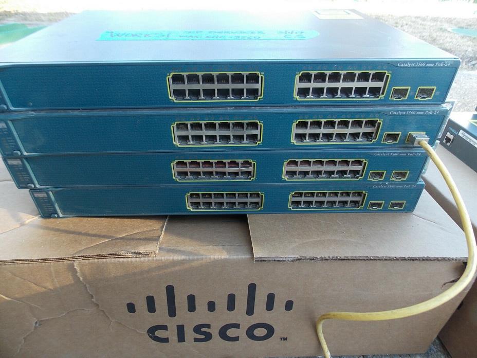 Cisco Catalyst 3560 PoE-24 WS-C3560-24PS-S 24-Port PoE Switch for parts / Repair