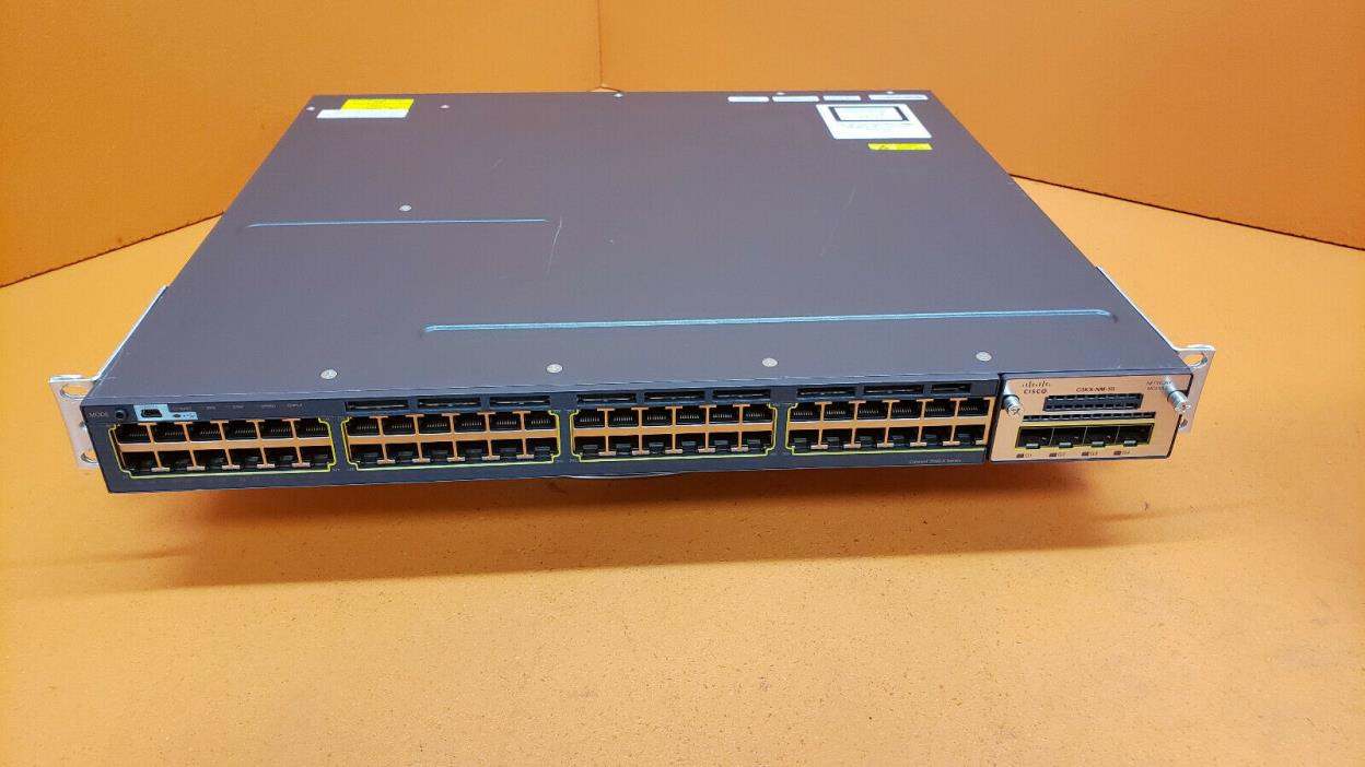 Cisco WS-C3560X-48T-S 48-Port Gigabit Ethernet Switch  #FDO1709Z03S
