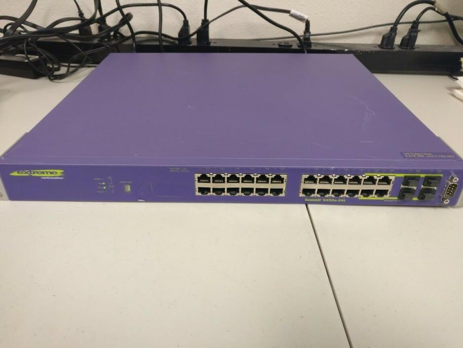 Extreme networks 16151 summit x450a-24t 24 Port Gigabit Switch h