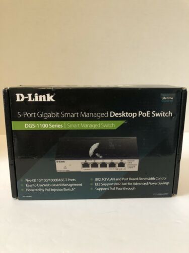 D-Link DGS-1100-05PD 5 Ports Ethernet Switch (AMAZON WAREHOUSE DEAL)