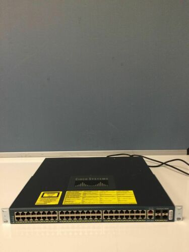 Cisco WS-C4948-S V09 48 Port Gigabit Ethernet Switch 2x PWR-C49-300AC RACKMOUNT