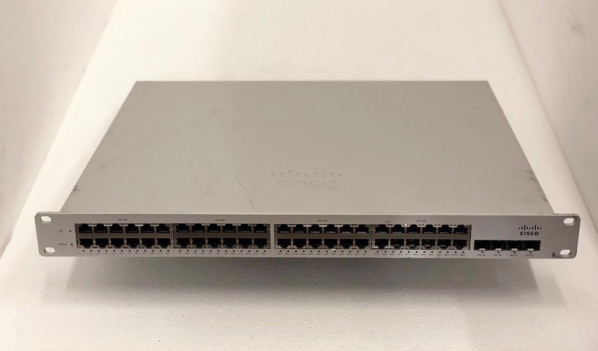 Cisco Meraki MS225 - MS225-48FP 48Port Gig PoE Switch (Unclaimed, Ready for Use)