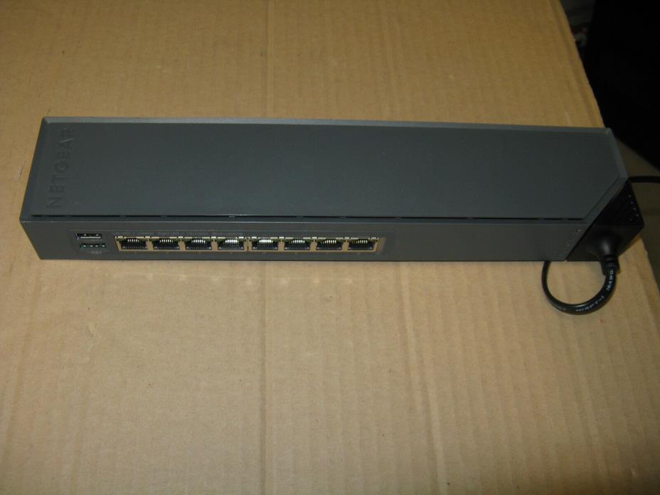 Netgear Prosafe Slick Switch 8 Port Gigabit Ethernet GSS108E 10/100/1000Mbps