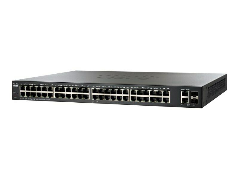 Cisco SF220-48P 48-Port 10/100 PoE Smart Plus Switch *New Sealed Box*