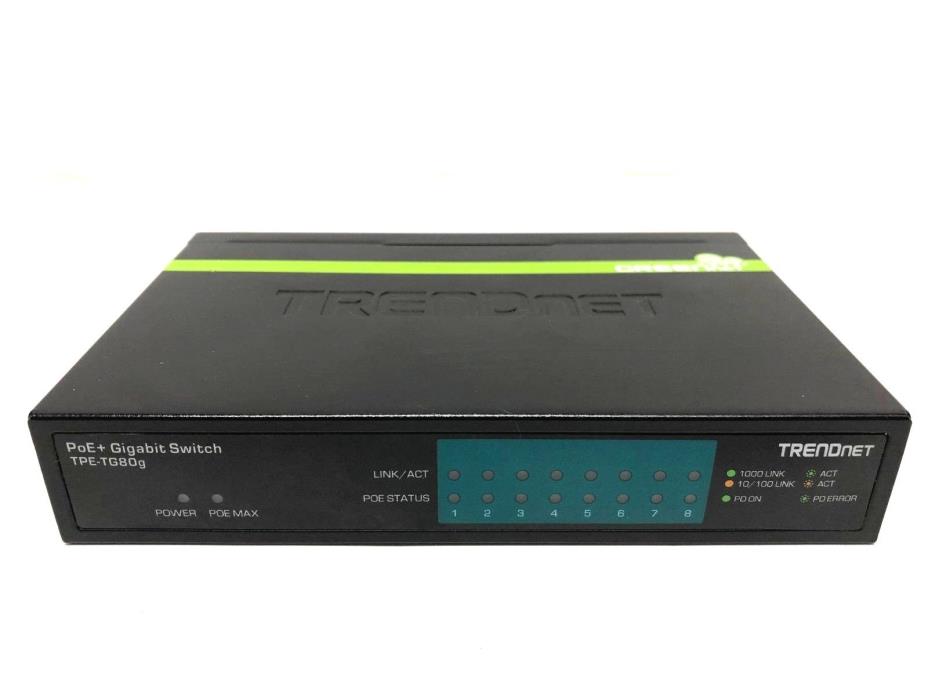 TRENDnet TPE-TG80G/A GREENnet 8-port gigabit Ethernet Switch with AC Adapter