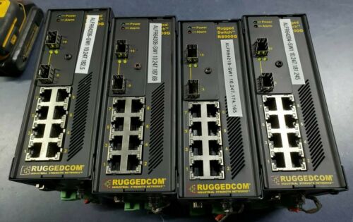 Lot of 4 Ruggedcom RS900G-24-D-2SFP Industrial Strength Networks