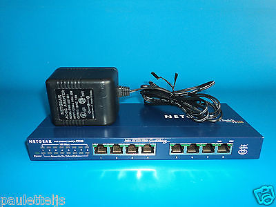 NETGEAR FS108 - Fast Ethernet Switch Model FS108 With NETGEAR AC-DC ADPATER