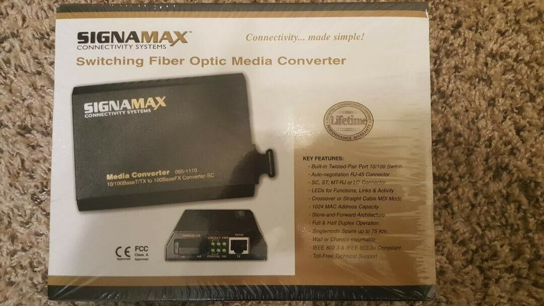 Signamax Switching Fiber Optic Media Converter