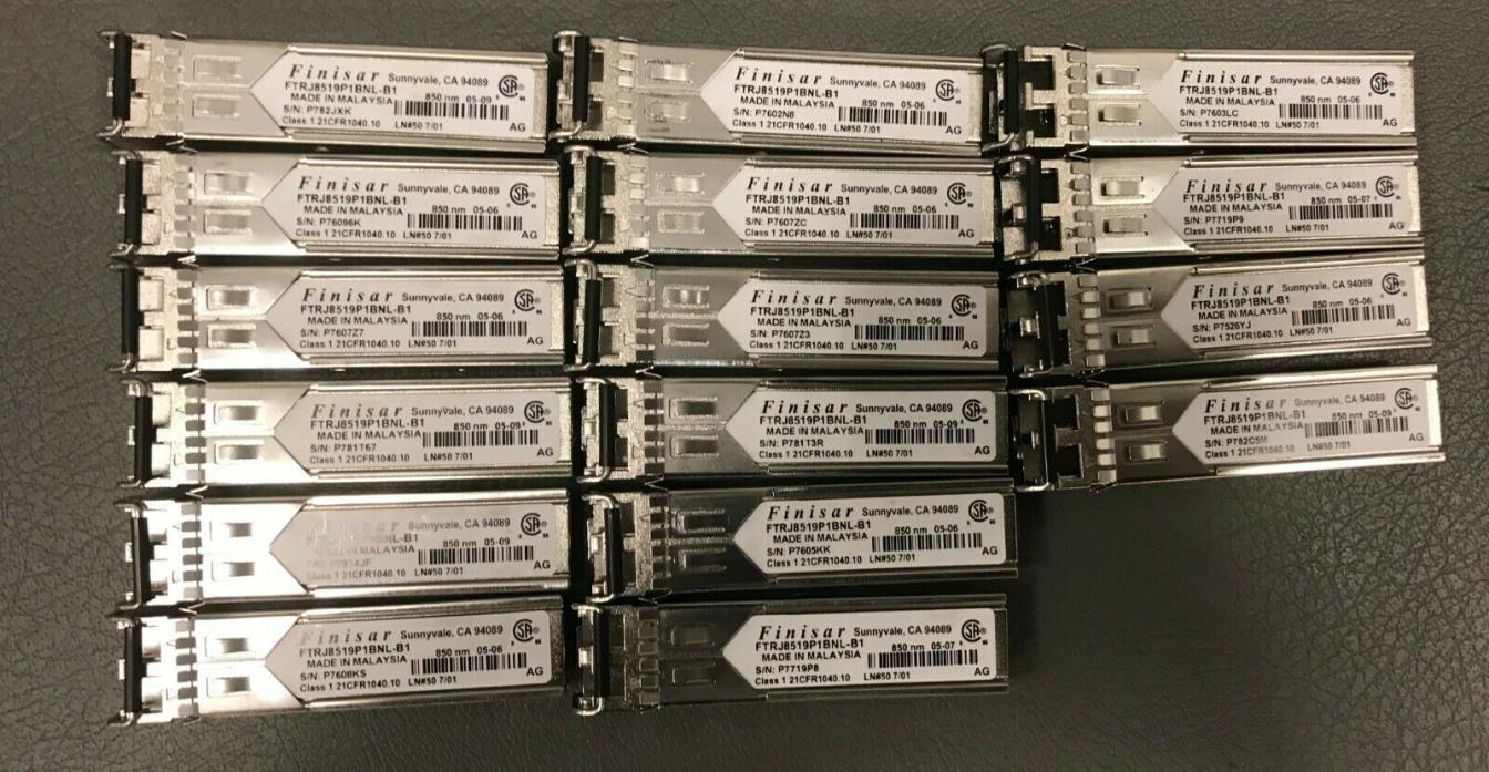 *LOT OF 16* Finisar FTRJ8519P1BNL-B1 Fiber Optic Transceiver Module