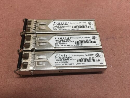 Lot of 3 Finisar FTLF8524P2BNL 4GB Fiber Channel SFP Transceiver GBIC - TESTED
