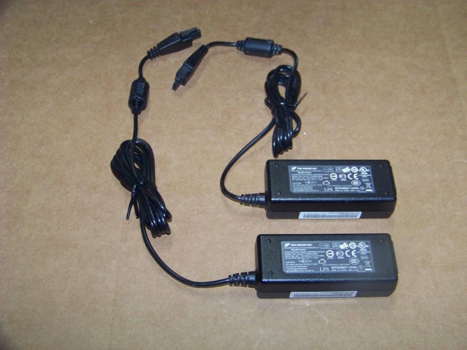 LOT OF Two FSP FSP036-RAB POWER ADAPTERS - 12V 3A 2 PIN PLUG FORTIGATE FORTINET