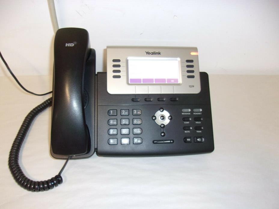 YEALINK SIP-T27P 6-LINE HD IP PHONE WITH POWER SUPPLY   RESET