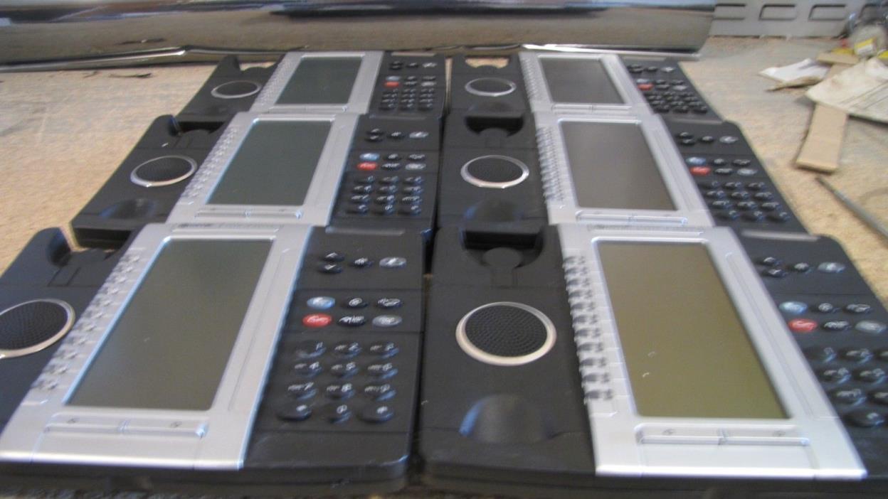 Lot of 6 Mitel 5330 IP Phones  50005070 w/Stand, Handsets, and Cables