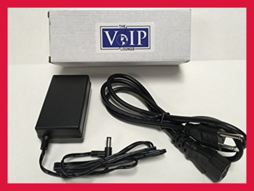 48V Power Supply For Polycom IP Phones Includes AC Cord BLACK Office Electronics