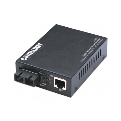 New Intellinet Multi Mode GIGABIT Ethernet Media Converter 506533